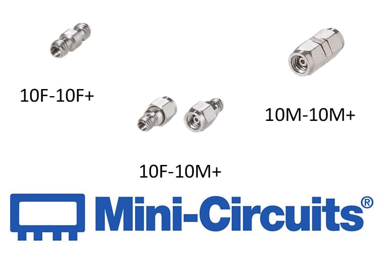 Mini Citcuits - Adapter 1,0 mm -1,0 mm DC bis 110 GHz 50 Ohm<br>10F-10F+ / 10F-10M+ / 10M-10M+