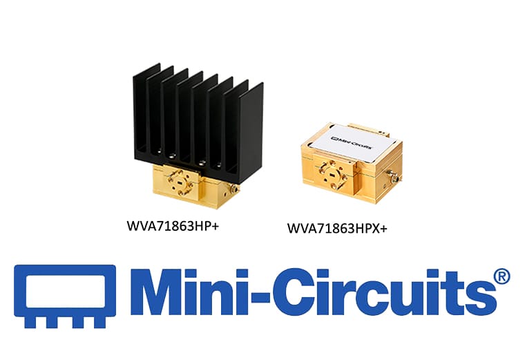 Mini Citcuits - E-Band Gain Block mit Waveguide-Anschluss, 71 – 86 GHz, 50 Ohm<br>WVA-71863HP+, WVA-71863HPX+ (ohne Kühlkörper)