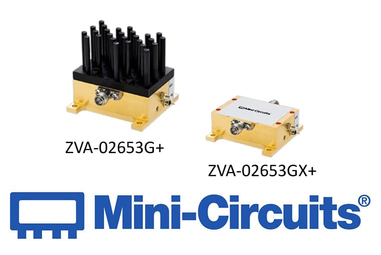Mini Citcuits - Extrem breitbandiger Gain-Block: 2 GHz – 65 GHz, 50 Ohm<br>ZVA-02653G+ (ohne Kühlkörper ZVA-02653GX+)