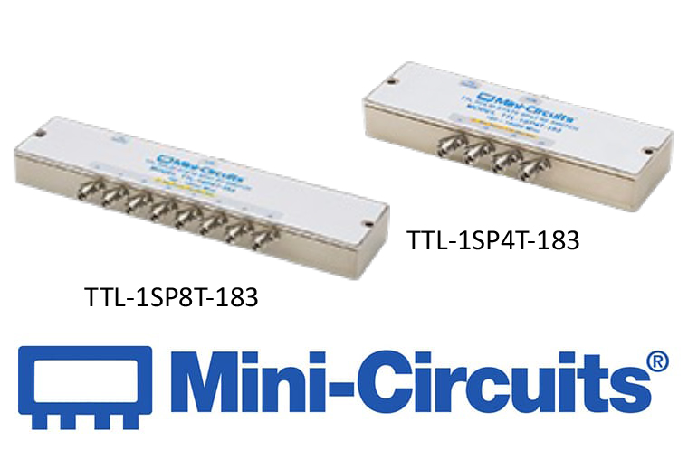 Mini Citcuits - Apsorptiver 4-fach / 8-fach TTL-Schalter: 0,1 – 18 GHz, 50 Ohm<br>TTL-1SP4T-183 / TTL-1SP8T-183